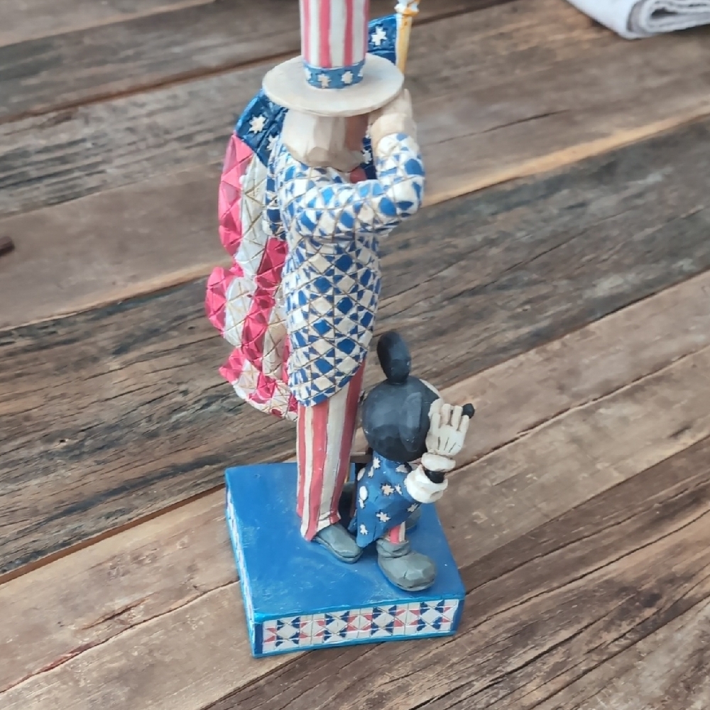 Disney Jim Shore Patriotic Uncle Sam and Mouse Cake Topper - Picture 4 of 6